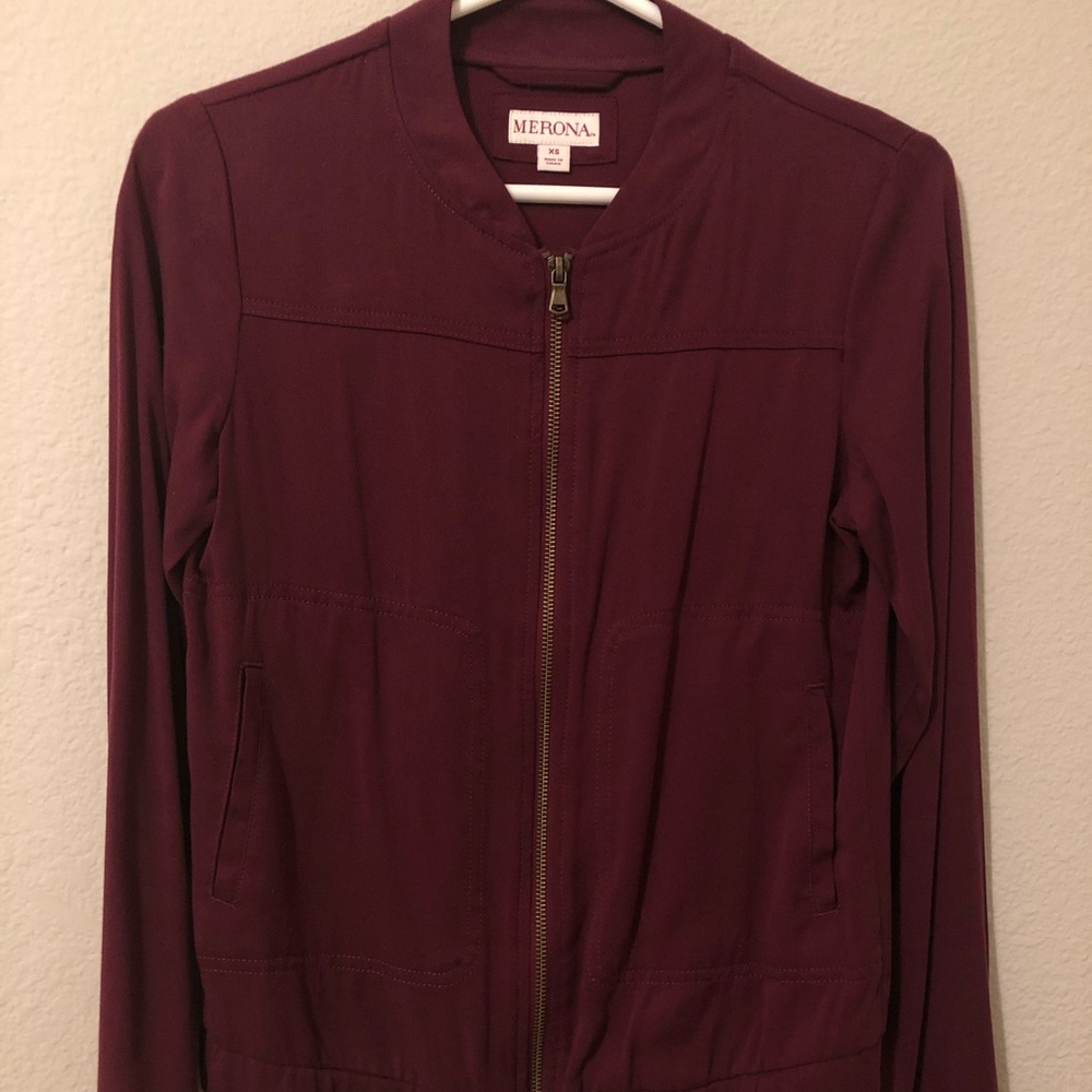 Maroon Zip-up Jacket